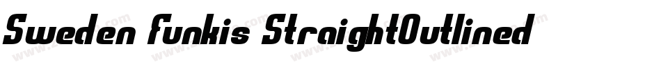 Sweden Funkis StraightOutlined字体转换